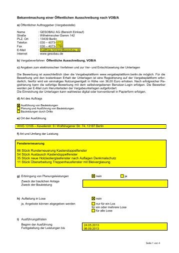 Bekanntmachung WHG 13105 Fenstererneuerung.pdf - Gesobau AG