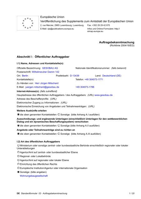 DE Standardformular 02 - Gesobau AG