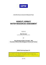 NONOUTI, KIRIBATI WATER RESOURCES ASSESSMENT - SSWM