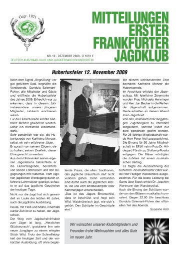 Dez. (234 KB) - Erster Frankfurter Jagdklub e.V.