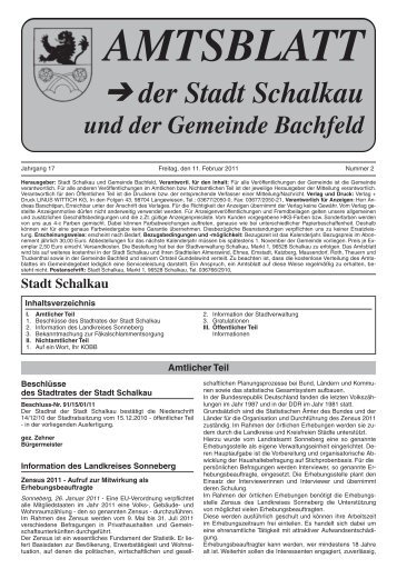 und der Gemeinde Bachfeld - Stadt Schalkau