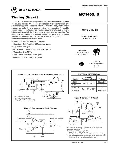 MC1455, B Timing Circuit - Rose-Hulman