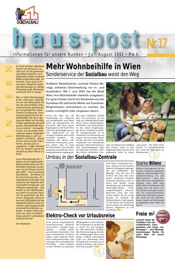 Sozialbau-Zentrale Mehr Wohnbeihilfe in Wien