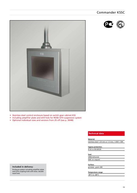 STAINLESS STEEL ENCLOSURES - Rose Systemtechnik GmbH