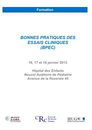 bonnes pratiques des essais cliniques (bpec) - Centre de recherche ...