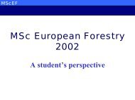 Download students view's of the first MSc EF - Joensuu
