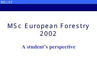 Download students view's of the first MSc EF - Joensuu