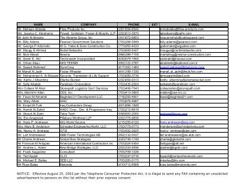 final attendee roster