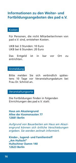 SEMINARPROGRAMM - pad eV