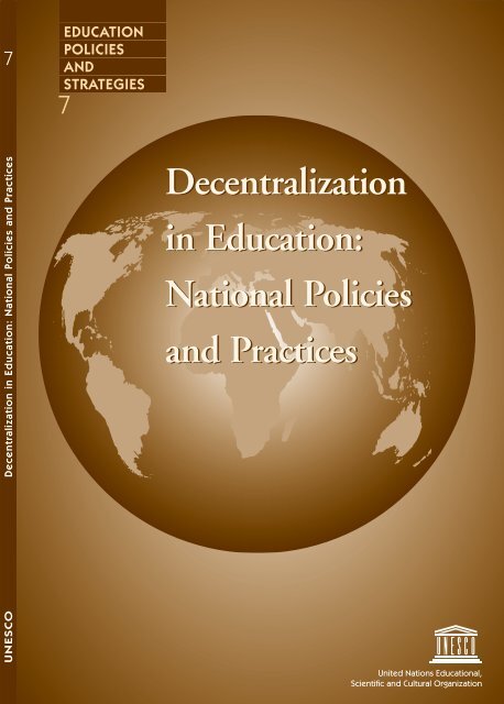 Decentralization Policies and Strategies in Education ...