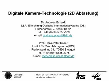 2D Abtastung - Institut für Raumfahrtsysteme - Universität Stuttgart