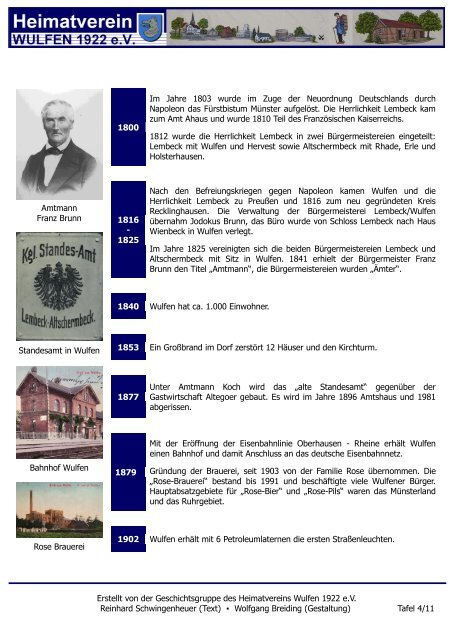 Die Geschichte Wulfens - Heimatverein Wulfen 1922 eV