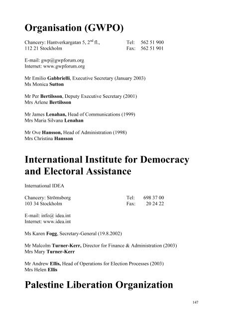 The Stockholm Diplomatic List - RFSL