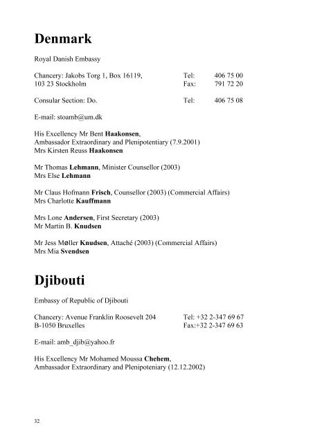 The Stockholm Diplomatic List - RFSL