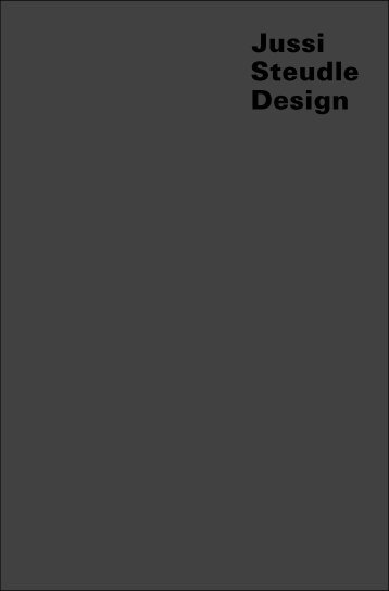 Portfolio PDF - Jussi Steudle Design