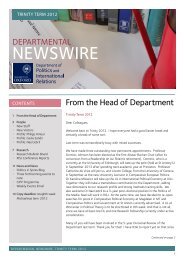 NEWSWIRE - Department of Politics and International Relations ...