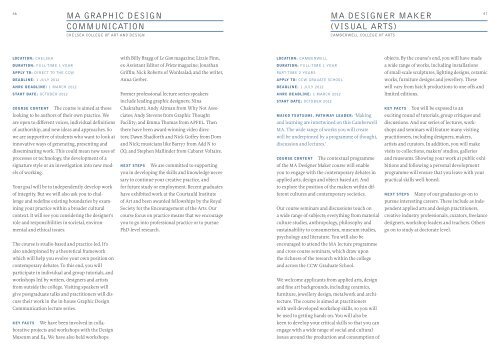 graduate school directory 2011/12 - Camberwell College of Arts ...