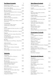 Drinks menu - VILA VITA Rosenpark