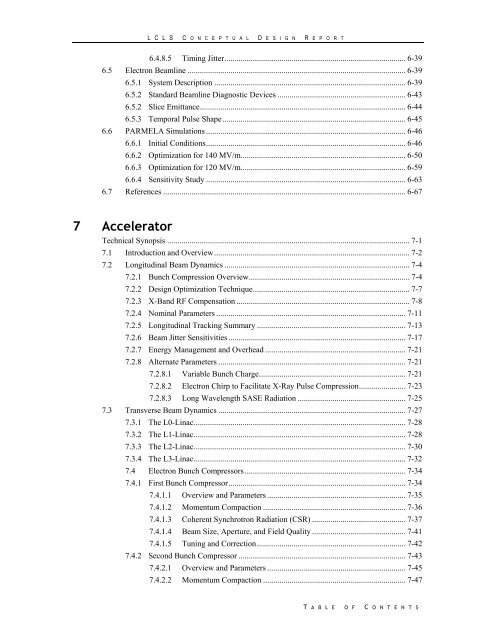 LCLS Conceptual Design Report - Stanford Synchrotron Radiation ...