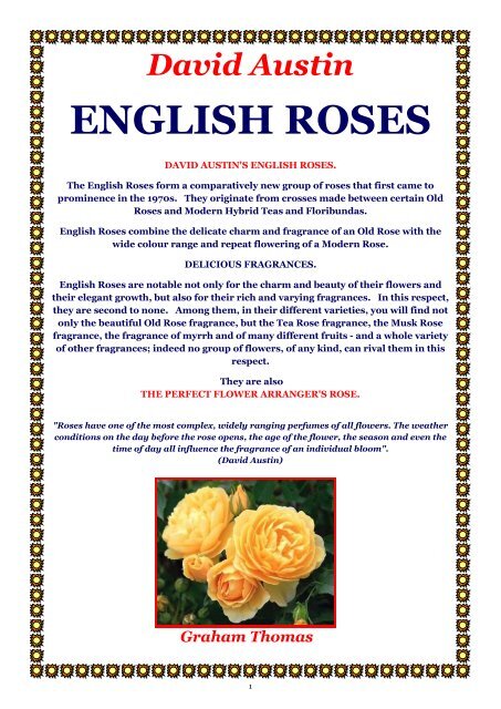 ON LINE BROCHURE English Roses David Austin