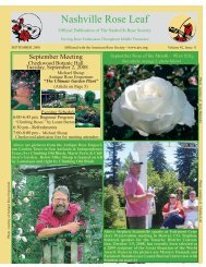 September - Nashville Rose Society