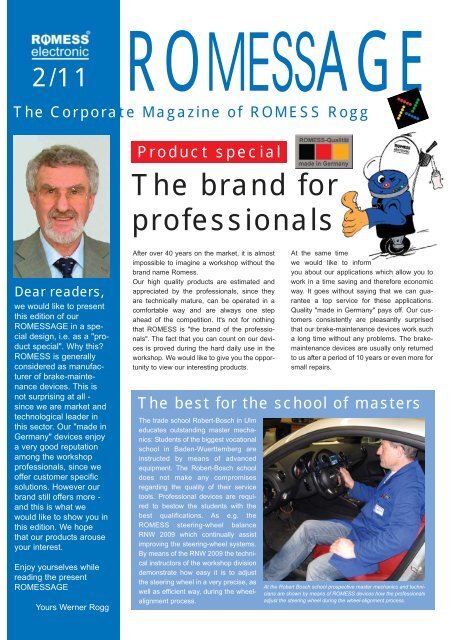 Romess Rogg The brand for professionals - ROMESS Rogg Apparate + Electronic ...