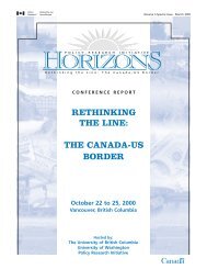 rethinking the line: the canada-us border - Horizons de politiques ...