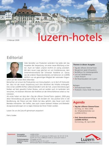 Newsletter 1/09 - Luzern Hotels