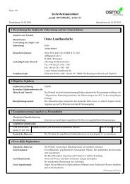 Sicherheitsdatenblatt - Osmo