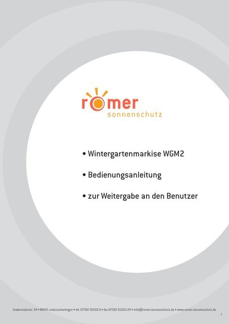 WGM2 - Romer Sonnenschutz