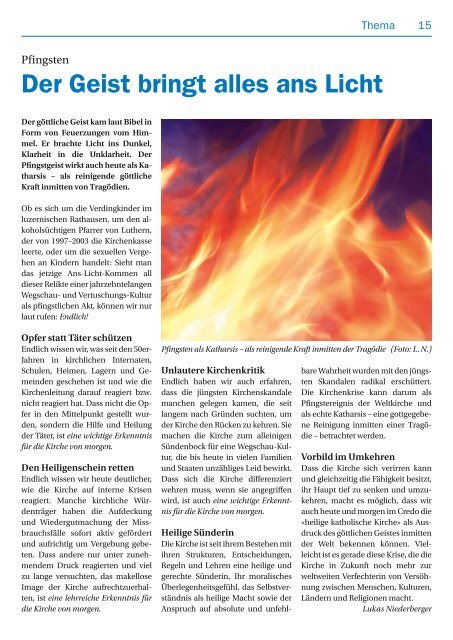 Pfarreiblatt Nr. 11/2011 - Pfarrei Ebikon