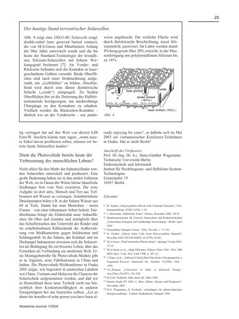 Akademie-Journal 1/2004 - Union der deutschen Akademien der ...