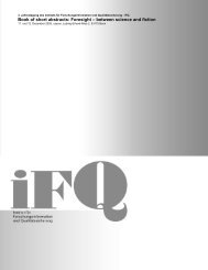 Foresight – between science and fiction - IFQ Institut für ...