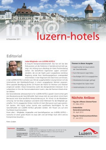Newsletter 6/11 - Luzern Hotels