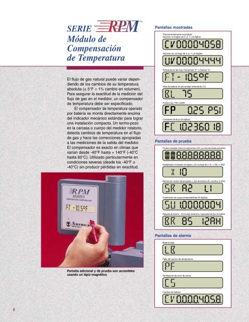 medidores rotatorios de gas serie