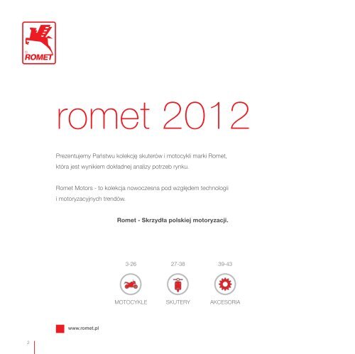 Katalog Romet Motors 2012