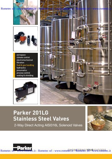 Parker 201LG Stainless Steel Valves - Rometec srl