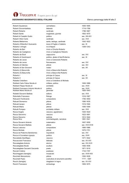 DIZIONARIO BIOGRAFICO DEGLI ITALIANI - Treccani