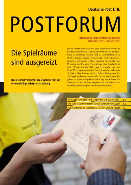 Die Spielräume sind ausgereizt - Deutsche Post DHL