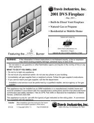 2001 DVS Fireplace - Woodman's Parts Plus