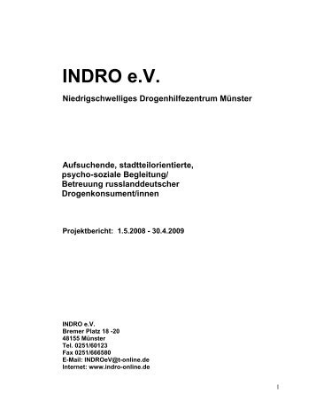 Niedrigschwelliges Drogenhilfezentrum Münster - INDRO e.V.