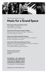 Music for a Grand Space - University of Minnesota