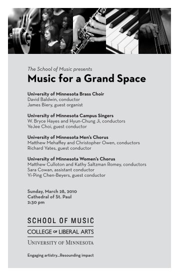 Music for a Grand Space - University of Minnesota