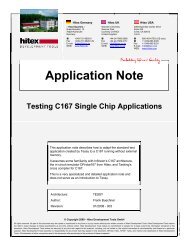 Application Note Testing C167 Single Chip Applications - Hitex