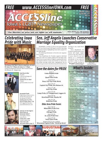 Celebrating Iowa Pride with Music Sen. Jeff Angelo ... - Accessline