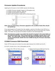 Firmware Update Procedures CL5000 Firmware ROM Download