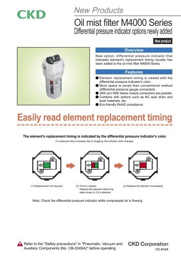 Easily read element replacement timing - Romicon