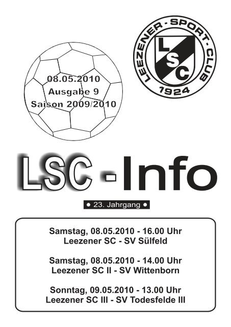 LSC-Info 2009-2010 Ausgabe 9 - Leezener SC