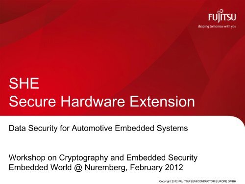 SHE Secure Hardware Extension - ESCRYPT