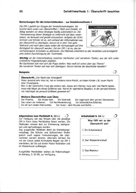 Textdetektive Lehrermanual